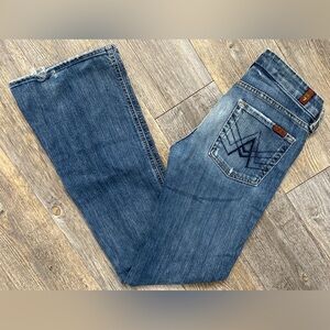 7 for All Mankind Bootcut A Pocket Jeans Women’s SZ 27 Distressed U130080U-080U